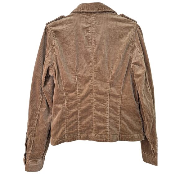 Kut From The Kloth Kyra Jacket Corduroy Size Med Junior Brown Button Pockets - Picture 2 of 10